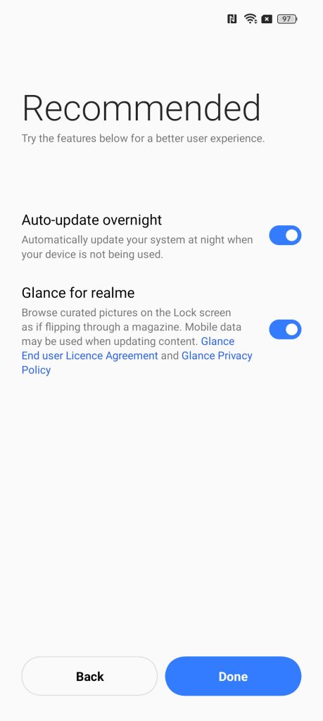 Recommended Options Realme
